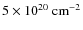 $5\times 10^{20}~{\rm cm}^{-2}$