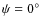 $\psi = 0\hbox{$^\circ$ }$
