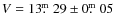 $V = 13\hbox{$.\!\!^{\rm m}$ }29\pm0\hbox{$.\!\!^{\rm m}$ }05$