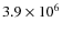 $3.9\times 10^6$