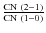 $\frac{{\rm CN~(2-1)}}{{\rm CN~(1-0)}}$