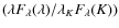 $(\lambda F_{\lambda}(\lambda) / \lambda_{K}F_{\lambda}(K))$