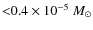 ${<}0.4\times10^{-5}~M_{\odot}$