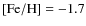 ${\rm [Fe/H]}=-1.7$