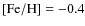 ${\rm [Fe/H]}=-0.4$