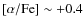 $\rm [\alpha/Fe]\sim+0.4$