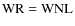 $\rm WR=WNL$