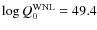 $\log Q_0^{\rm WNL}=49.4$