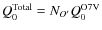 $Q_0^{\rm Total} = N_{O'} Q_0^{\rm O7V}$