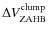 $\Delta V_{\rm ZAHB}^{\rm clump}$