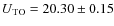 $U_{\rm TO} = 20.30 \pm 0.15$