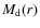 $M_{\rm {d}}(r)$
