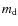 $m_{\rm {d}}$