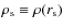 $\rho_{\rm {s}}\equiv\rho(r_{\rm {s}})$