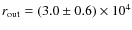 $r_{\rm out} = (3.0 \pm 0.6) \times 10^{4}$