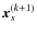 $\vec{x}_s^{(k+1)}$