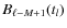 $B_{\ell-M+1}(t_l)$