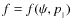 $f = f(\psi,p{_{_\parallel}})$