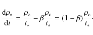 \begin{displaymath}\frac{{\rm d}\rho_{*}}{{\rm d}t}=\frac{\rho_{\rm c}}{t_{*}}-\...
...{\rho_{\rm c}}{t_{*}}=(1-\beta)\frac{\rho_{\rm c}}{t_{*}}\cdot
\end{displaymath}