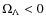 $\Omega_\Lambda<0$