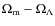 $\Omega_{\rm m}-\Omega_\Lambda$