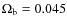 $\Omega_{\rm b}=0.045$