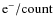${\rm e}^-/{\rm count}$