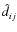 $\hat{d}_{ij}$