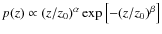 $
p(z)\propto (z/z_0)^\alpha \exp{\left[-(z/z_0)^\beta\right]}
$