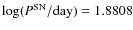 $\log(P^{\rm SN}/{\rm day})=1.8808$
