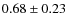 $0.68 \pm 0.23$