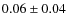 $0.06\pm0.04$