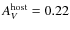$A_{V}^{\rm {host}} = 0.22$