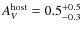 $A_V^{\rm host}= 0.5_{-0.3}^{+0.5}$
