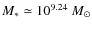 $M_\ast \simeq 10^{9.24}~M_\odot$