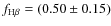 $f_{\rm H\beta} = (0.50\pm0.15)$
