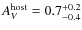 $A_{V}^{\rm {host}}= 0.7^{+0.2}_{-0.4}$