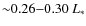 ${\sim}0.26{-}0.30~L_*$