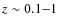 $z \sim 0.1{-}1$