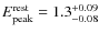 $E_{\rm peak}^{\rm rest} = 1.3^{+0.09}_{-0.08}$