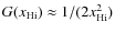 $G(x_{\rm Hi})\approx1/(2x_{\rm Hi}^2)$