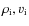 ${{\rho}_{{\rm i}}}, {\ensuremath{{{v}}_{{\rm i}}} }$