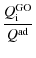 $\displaystyle \frac{{Q}_{{\rm i}}^{{\rm GO}}}{Q^{{\rm ad}}}$
