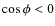 $\cos\phi < 0$