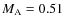 $M_{{\rm A}}=0.51$