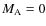 $M_{{\rm A}}=0$