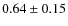 $0.64 \pm 0.15$