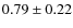 $0.79 \pm 0.22$