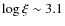 $\log \xi\sim 3.1$