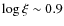 $\log\xi \sim 0.9$